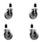 Service Caster 5'' Semi Steel Wheel Swivel 1-1/2'' Expanding Stem Caster Set 2 Brakes, 4PK SCC-EX20S515-SSR-2-TLB-2-112 - alternate 1